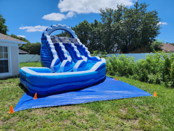 Blue Wave Dual Lane Curved Slide - Image 2