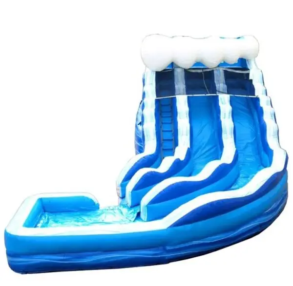 Blue Wave Dual Lane Curved Slide